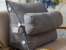 Подушка на диван серая